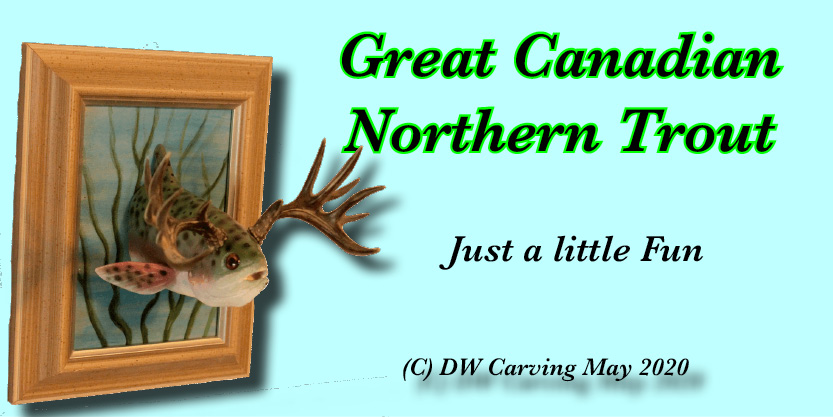 Great Canadian Northern Trout Carving, fish sculptures